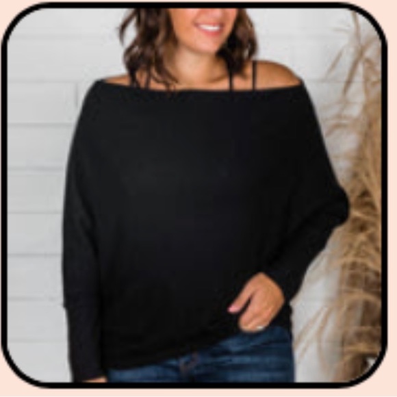 Pink Lily Sweaters - NWOT Pink Lily Off the Shoulders Blouse